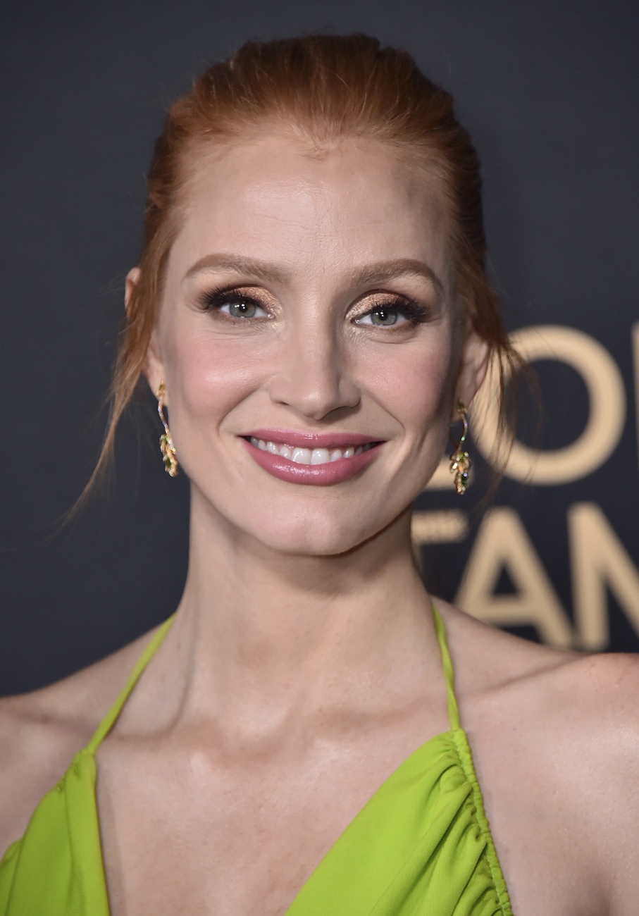 Jessica Chastain na estreia de ''George e Tammy''.