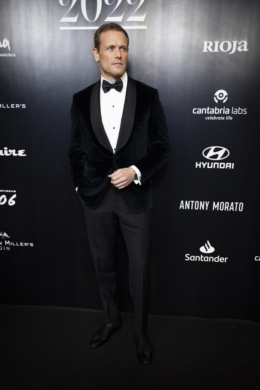 Sam Heughan on the red carpet at the Esquire Men of the Year Awards 2022