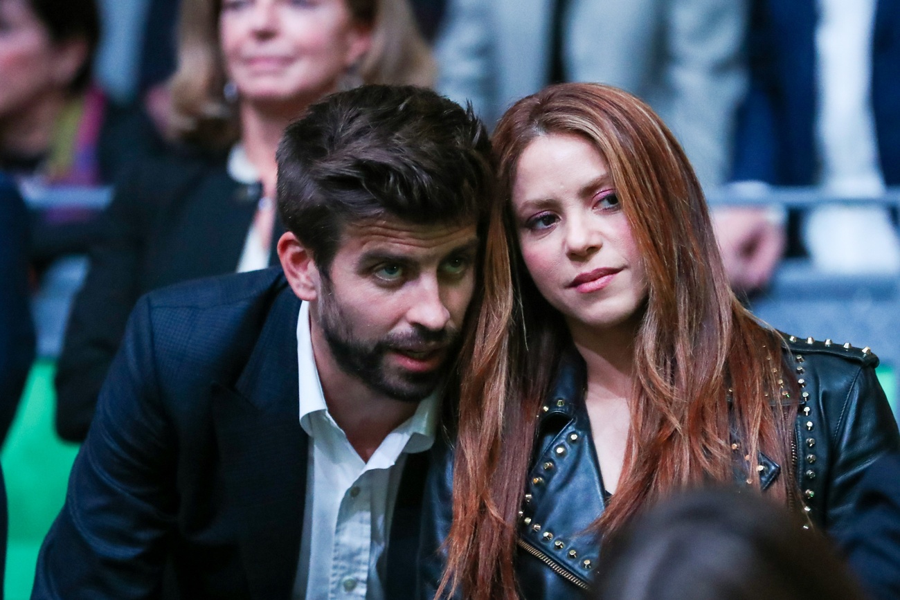 Shakira and Piqué together during the Davis Cup final in 2019