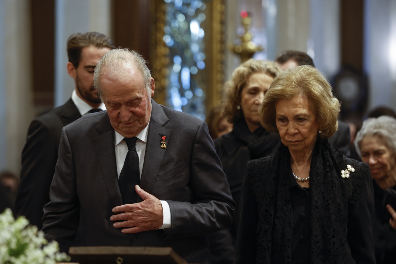 The Spanish royal family is together in Athens on the occasion of the burial of Constantine II of Greece