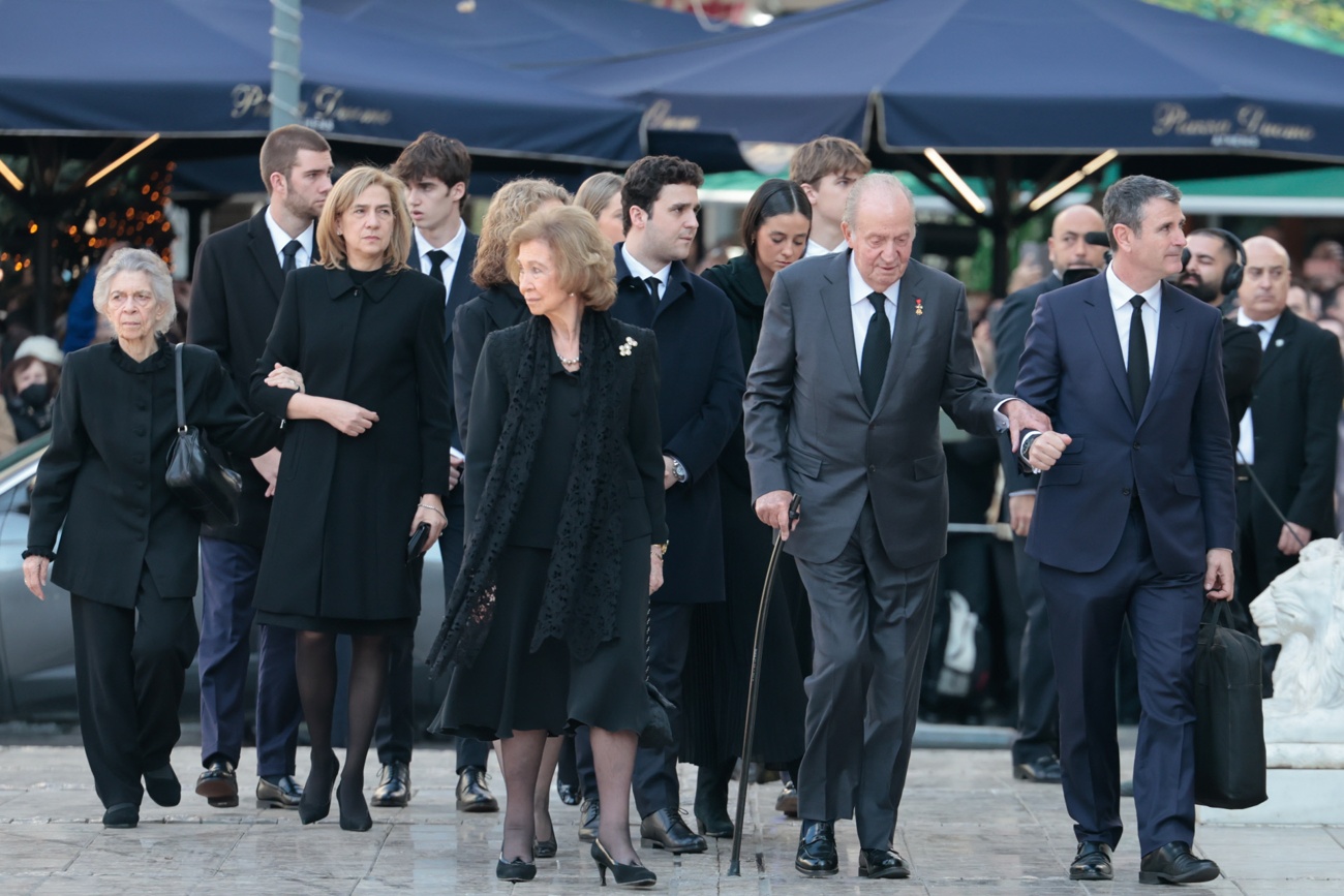 The Spanish royal family is together in Athens on the occasion of the burial of Constantine II of Greece