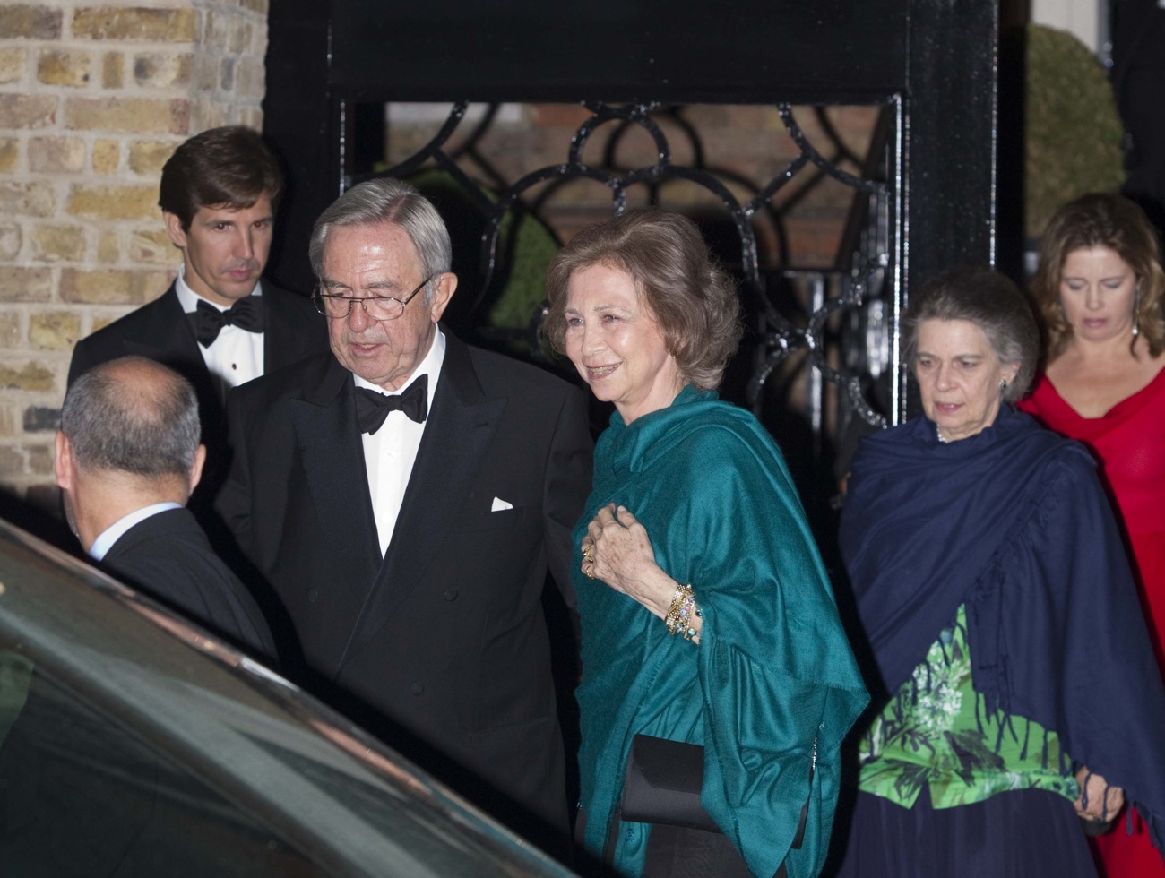 His sister, Queen Sofia, was with him