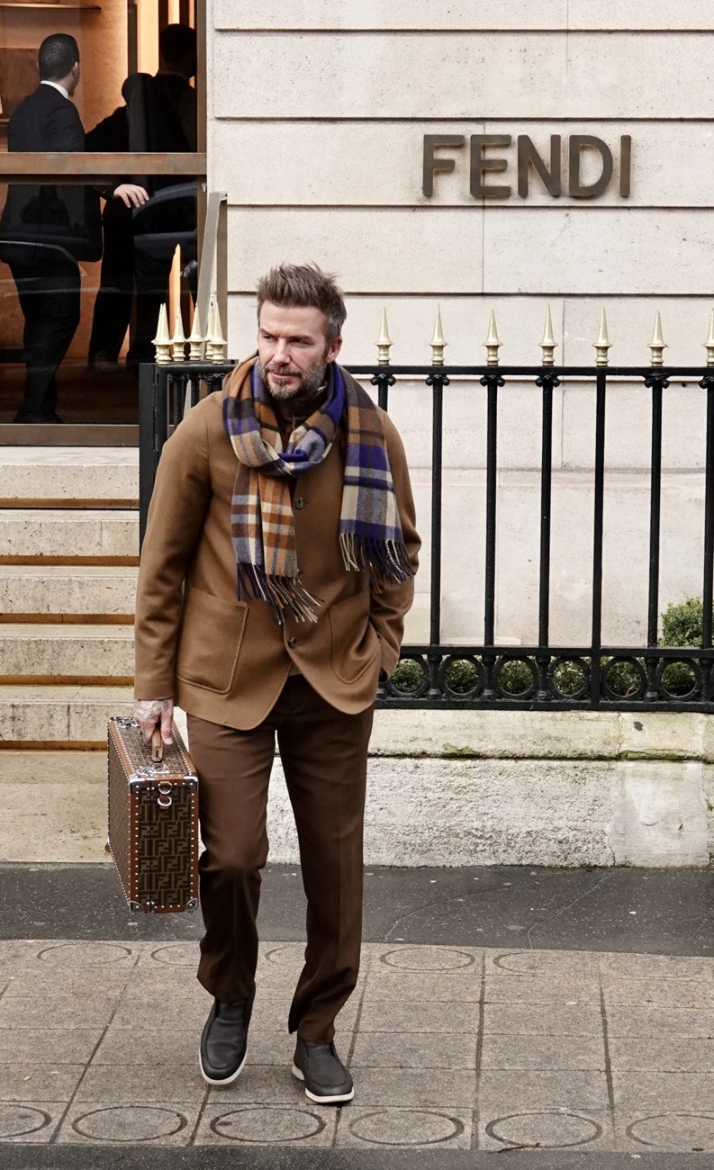 David Beckham chose the right look for a warm and stylish look