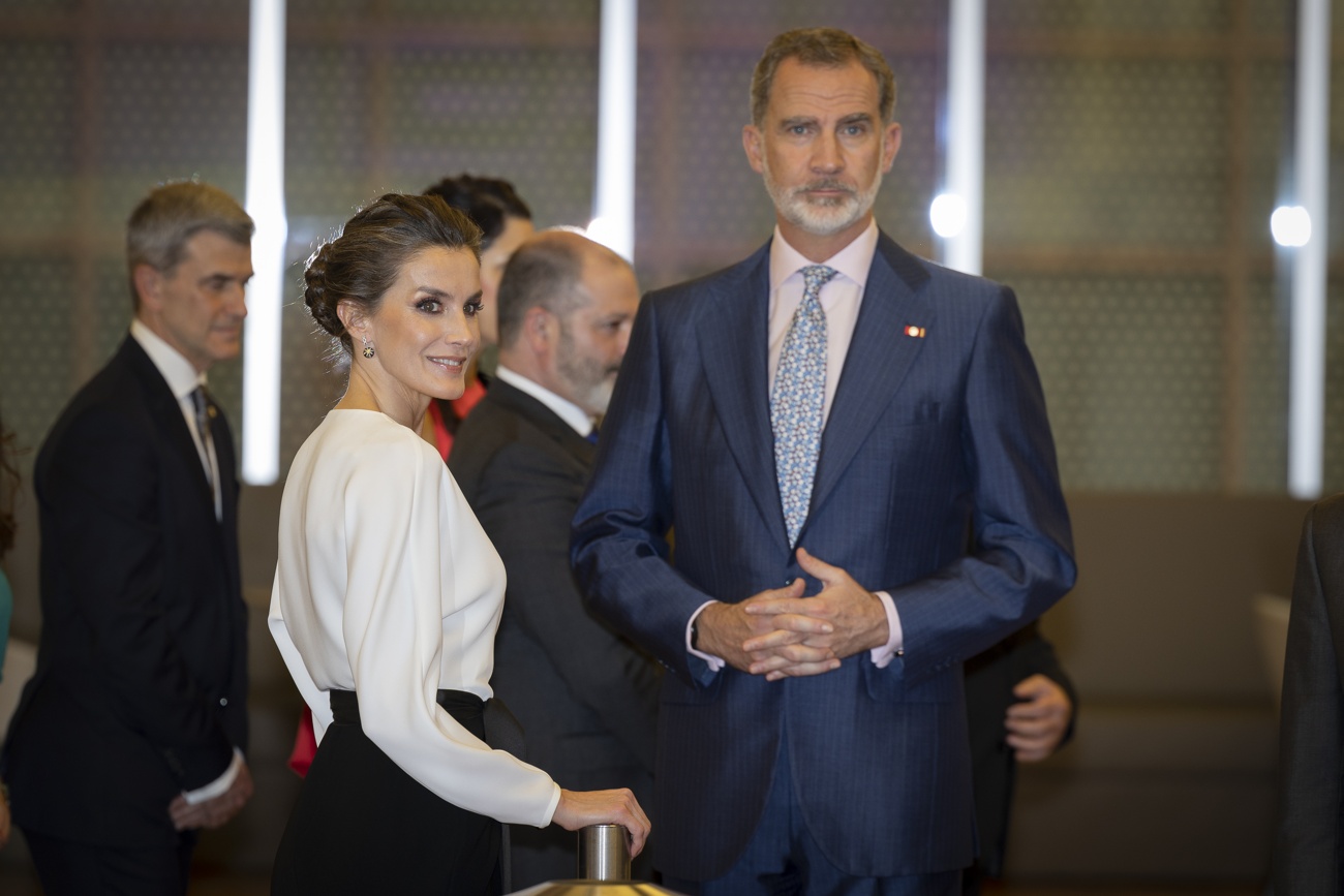 The King and Queen of Spain at the opening of the Joan Miró exhibition