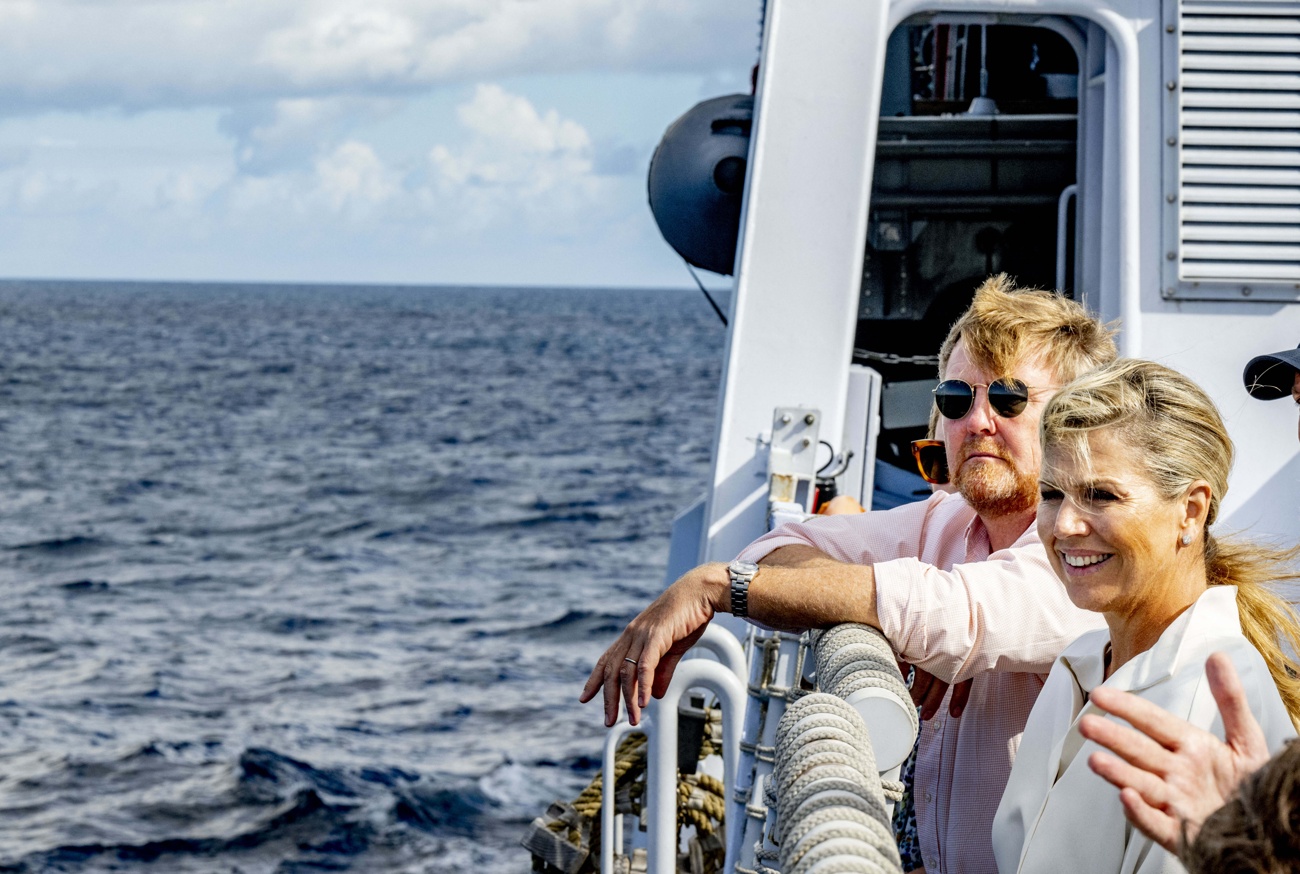 The King and Queen of the Netherlands on their arrival in Curaçao