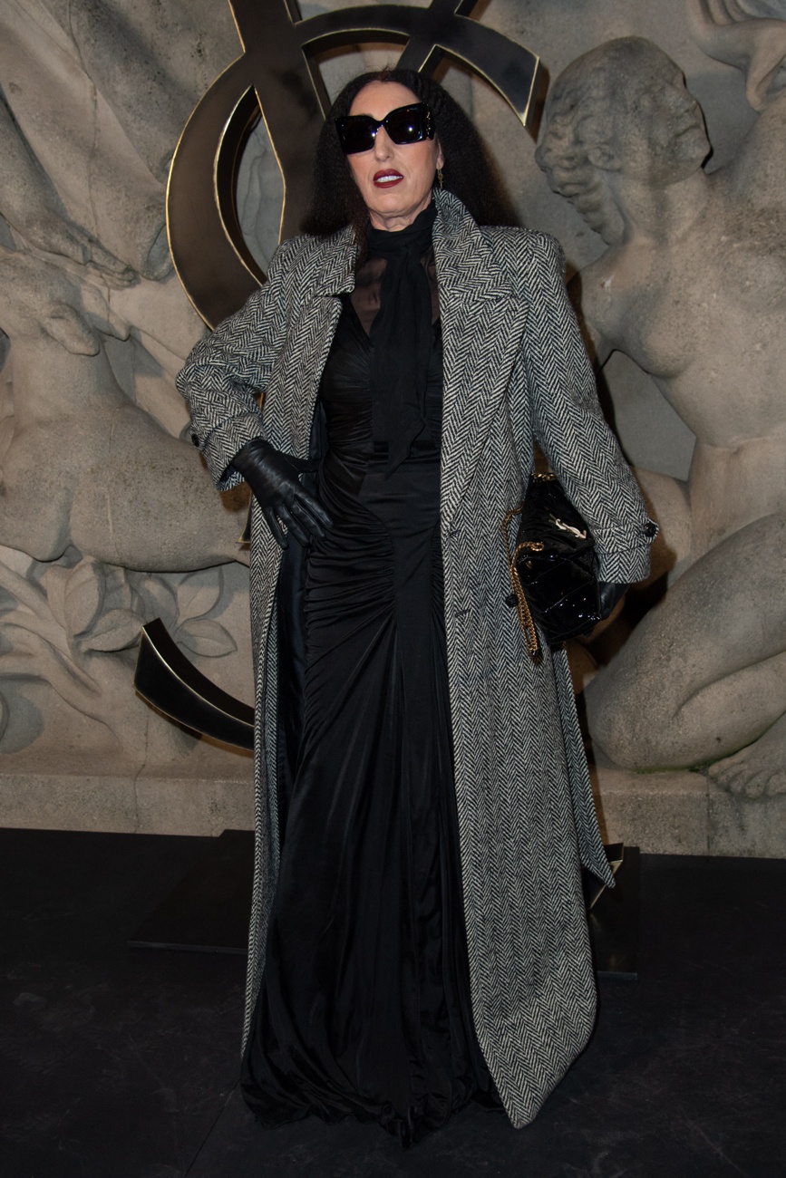 Rossy de Palma au défilé de mode Saint Laurent à Paris