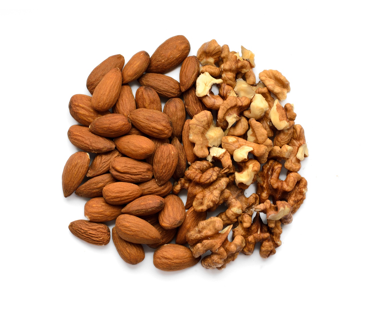 Walnuts and almonds